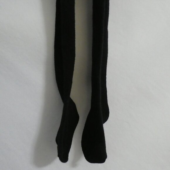 Black Combed Cotton Tights With Feet | Baby Girl | 18-24 months | NWOT - Picture 4 of 9
